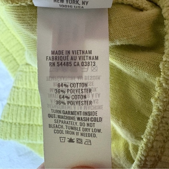 Aerie Cropped Corduroy Zip Jacket | Bright Yellow Green | Size M - Picture 13 of 14